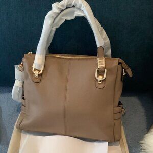 🆕Women Khaki Genuine Leather Purses and Handbags Satchel Tote Shoulder Bag